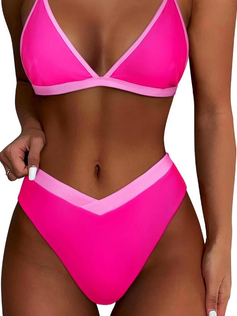 Triangle High Cut Bikini Set